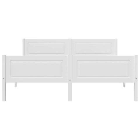 vidaXL Bed Frame without Mattress Solid Pinewood White 160x200 cm