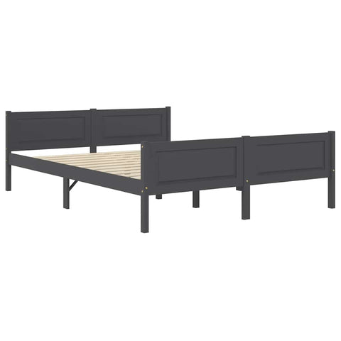 vidaXL Bed Frame without Mattress Solid Pinewood Grey 140x200 cm