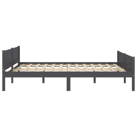 vidaXL Bed Frame without Mattress Solid Pinewood Grey 140x200 cm