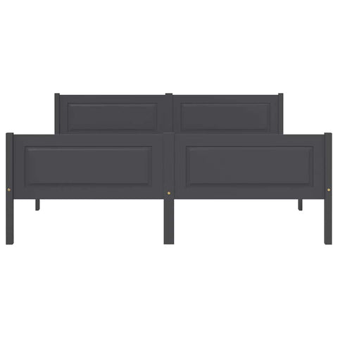 vidaXL Bed Frame without Mattress Solid Pinewood Grey 160x200 cm