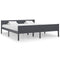 vidaXL Bed Frame without Mattress Solid Pinewood Grey 180x200 cm Super King