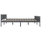 vidaXL Bed Frame without Mattress Solid Pinewood Grey 180x200 cm Super King