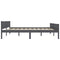 vidaXL Bed Frame without Mattress Solid Pinewood Grey 200x200 cm