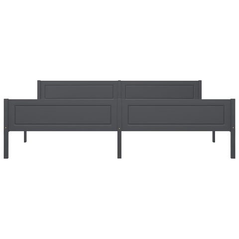 vidaXL Bed Frame without Mattress Solid Pinewood Grey 200x200 cm