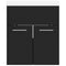 vidaXL Sink Cabinet with Built-in Basin Black Engineered Wood