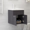 vidaXL Sink Cabinet with Built-in Basin High Gloss Grey Engineered Wood