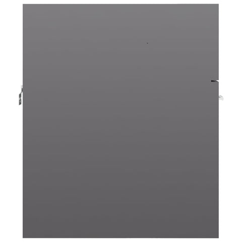 vidaXL Sink Cabinet with Built-in Basin High Gloss Grey Engineered Wood