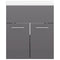 vidaXL Sink Cabinet with Built-in Basin High Gloss Grey Engineered Wood