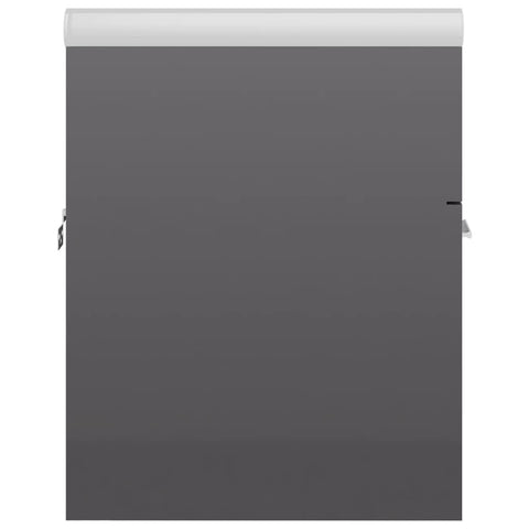 vidaXL Sink Cabinet with Built-in Basin High Gloss Grey Engineered Wood