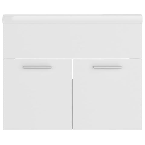 vidaXL Sink Cabinet with Built-in Basin White Engineered Wood
