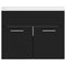 vidaXL Sink Cabinet with Built-in Basin Black Engineered Wood