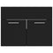 vidaXL Sink Cabinet with Built-in Basin Black Engineered Wood