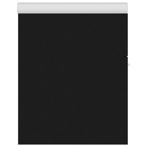 vidaXL Sink Cabinet with Built-in Basin Black Engineered Wood