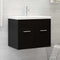 vidaXL Sink Cabinet with Built-in Basin Black Engineered Wood