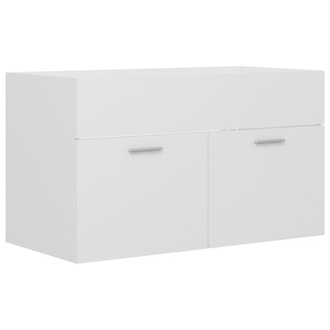 vidaXL Sink Cabinet with Built-in Basin White Engineered Wood