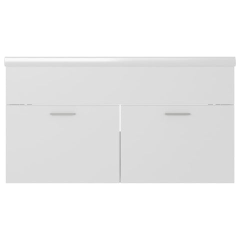 vidaXL Sink Cabinet with Built-in Basin White Engineered Wood