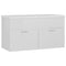 vidaXL Sink Cabinet with Built-in Basin High Gloss White Engineered Wood