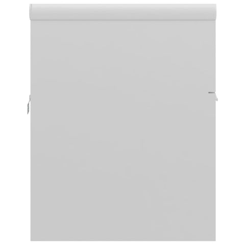 vidaXL Sink Cabinet with Built-in Basin High Gloss White Engineered Wood