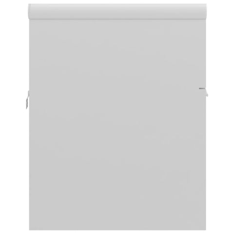 vidaXL Sink Cabinet with Built-in Basin High Gloss White Engineered Wood