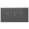 vidaXL Sink Cabinet with Built-in Basin High Gloss Grey Engineered Wood