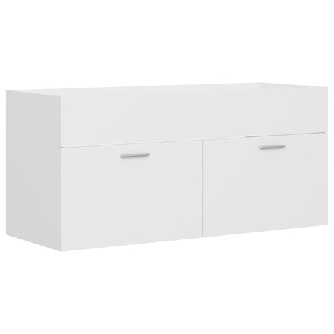 vidaXL Sink Cabinet with Built-in Basin White Engineered Wood
