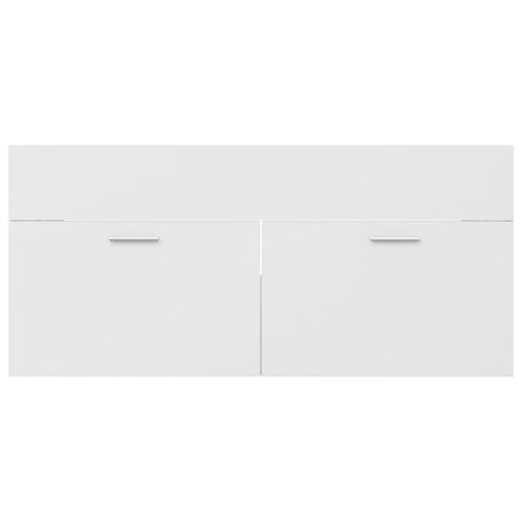 vidaXL Sink Cabinet with Built-in Basin White Engineered Wood