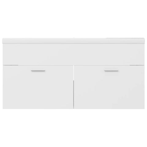 vidaXL Sink Cabinet with Built-in Basin White Engineered Wood