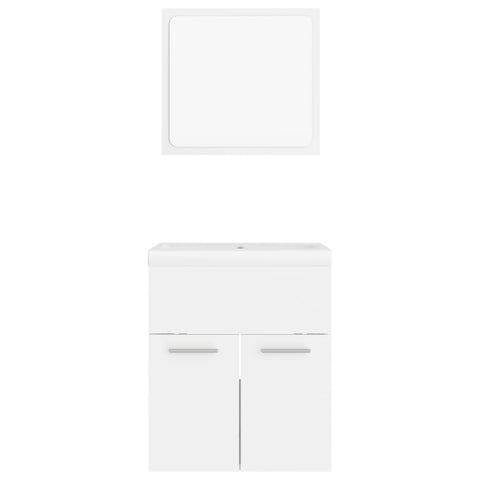 vidaXL Bathroom Furniture Set White Engineered Wood