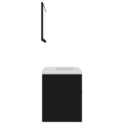 vidaXL Bathroom Furniture Set Black Engineered Wood