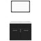 vidaXL Bathroom Furniture Set Black Engineered Wood