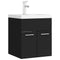 vidaXL Sink Cabinet with Built-in Basin Black Engineered Wood