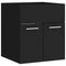 vidaXL Sink Cabinet with Built-in Basin Black Engineered Wood
