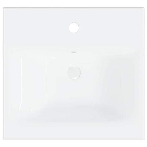 vidaXL Sink Cabinet with Built-in Basin Black Engineered Wood