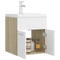 vidaXL Sink Cabinet with Built-in Basin White and Sonoma Oak Engineered Wood