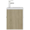 vidaXL Sink Cabinet with Built-in Basin White and Sonoma Oak Engineered Wood