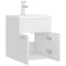 vidaXL Sink Cabinet with Built-in Basin High Gloss White Engineered Wood