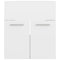 vidaXL Sink Cabinet with Built-in Basin High Gloss White Engineered Wood