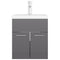 vidaXL Sink Cabinet with Built-in Basin High Gloss Grey Engineered Wood