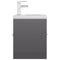 vidaXL Sink Cabinet with Built-in Basin High Gloss Grey Engineered Wood