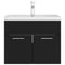 vidaXL Sink Cabinet with Built-in Basin Black Engineered Wood