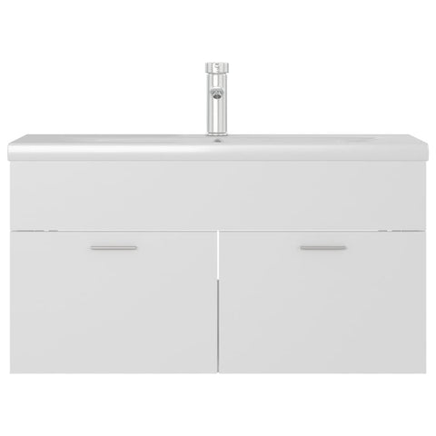 vidaXL Sink Cabinet with Built-in Basin White Engineered Wood