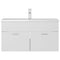 vidaXL Sink Cabinet with Built-in Basin White and Sonoma Oak Engineered Wood