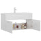 vidaXL Sink Cabinet with Built-in Basin High Gloss White Engineered Wood