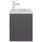 vidaXL Sink Cabinet with Built-in Basin High Gloss Grey Engineered Wood