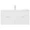 vidaXL Sink Cabinet with Built-in Basin White Engineered Wood