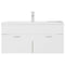 vidaXL Sink Cabinet with Built-in Basin White and Sonoma Oak Engineered Wood