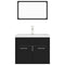 vidaXL Bathroom Furniture Set Black Engineered Wood