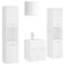 vidaXL Bathroom Furniture Set White Engineered Wood