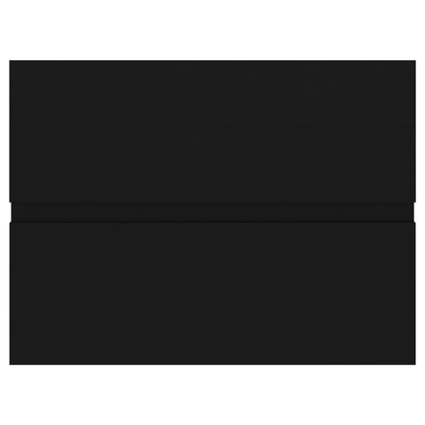 vidaXL Sink Cabinet with Built-in Basin Black Engineered Wood
