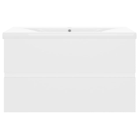 vidaXL Sink Cabinet with Built-in Basin White Engineered Wood
